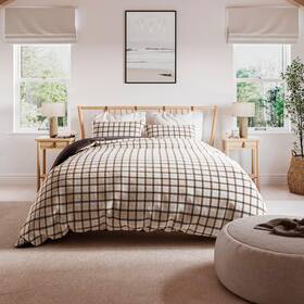 G.h. Bass & Co. 042075652630 And Colden Plaid 3-piece Comforter Bedding Set Full/queen Natural
