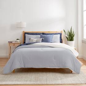Gap Home 961102317392 T-shirt Soft Melange Jersey Comforter Set K Gray