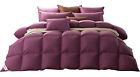 Gdc00106-purple-1 Snowman All Season Goose Down Comforter Baffle Box Meduim Weight
