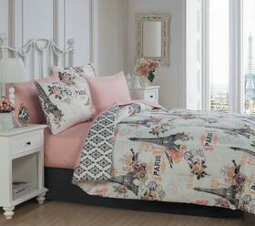 Geneva Home Fashion 841323111338 Avondale Manor 8-piece Cherie Comforter Set Queen Coral
