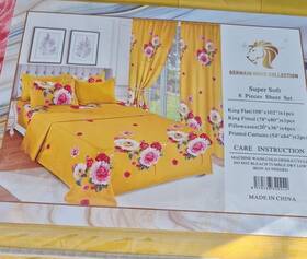 Germain Home Collection 8190763120422 Organic 2000 King 8pc Sheet Set 100% Cotton Touch Floral