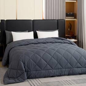 Rs-d7-007 Gohome 128x120 Oversized King Comforter All Season Extra Large Size Microfiber