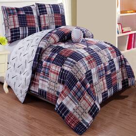 B07k6ql91l Grand Linen Grandlinen - 4 Piece Queen Size Baseball Sports Theme Comforter