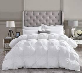 Grandeur Linens 791954777109 All Season Luxurious Goose Down Comforter King Size Duvet Insert Premium Pinch P
