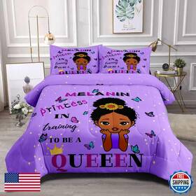 B0bqghbbhr Grat Tioc Black Girl Comforter Set Full For Kidsblack Magic Bedding