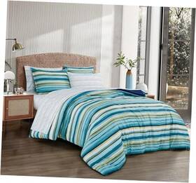 Green Living Group 840079174178 Marvin 7-piece Coastal Lodge Bed In A Bag California King Multi