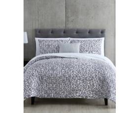 82284 Hallmart Collectibles Maxson 12-pc. Reversible King Comforter Set Gray/white