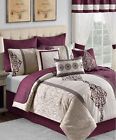 Hallmart Collectibles Kayden 22 Piece Queen Comforter Set Plum Msrp 400 734737423251