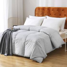 Hangzhou Yongfeng Down Products Co. Ltd. 711181742329 Gray Feathers Comforter Full/queen - 100% Organic Cotton Cover 90x90