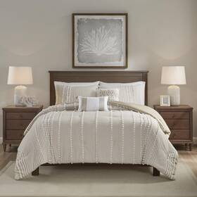 Hh10-1689 Harbor House Cotton Comforter Set - Trendy Tufted Textured Design All Season Do