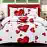 Hcig1 Home Queen Comforter Set Shams Red Hearts 3d Print Teen Girls Bedding Bedroom Blanket