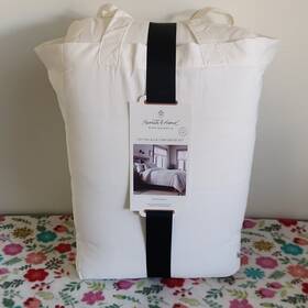 324-02-4041 Hearth & Hand With Magnolia And Cotton Slub Comforter Set Full/queen White 3-piece
