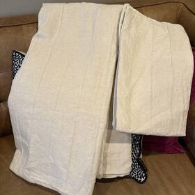 94305675 Hearth & Hand With Magnolia And 3pc King Solid Duvet Cover Set Sour Cream Tan- Nwot