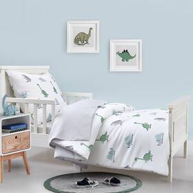 Hello Spud 194938018760 Dinosaurs Cotton 4 Piece Comforter Set 57 Inch X 42 Multi