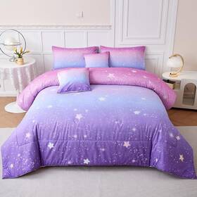 B0ckx713k2 Helloosuu Pink And Purple Comforter Set Queengirls Galaxy Setpurple