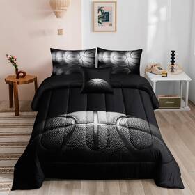 B0crhxd62c Helloosuu 6 Pcs Basketball Bedding Setsbasketball Comforter Set For Boyskids