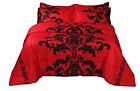 Hfj01 Nice Night Paisley Black Flower Comforter Set Queen Red