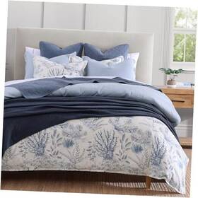 Fb2248ds-sq-bl Hiend Accents Oceania Coastal Bedding 3 Piece Super Queen Duvet Cover Set