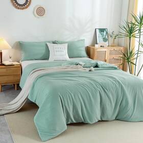 Hig 710051909732 Cottebed Slik Soft Sage Green Comforter Sets Bedding Down Alternative With Pill