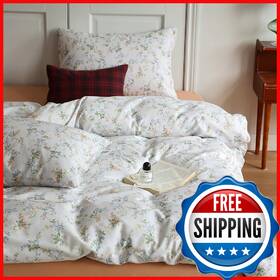B0fsdfygy7 Highbuy Grey Comforter Set Twin Xl Size Boho Style With Blue Flower Botanical Be