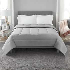 Ms8105771522-41 Himatsingka Linens Jersey Knit Comforter Queen Size Gray Light Full/queen By Mainstays