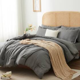 Himeet 977095911679 Full Size Comforter Sets82 Inch X86 All-season Comfort Set 7-piece Soft Lux