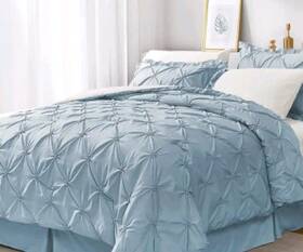 King-128x120 Hombys King Comforter Set 3 Piece Blue