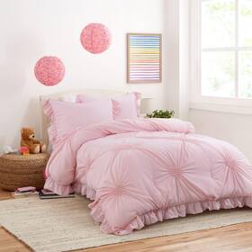 Xjx1113 Hombys 5 Piece Pink Bedding Comforter Set For Girls With Matching Sheets And Shams