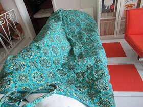 Home 840169720124 Brand Full/twin Comforter Spread W 1 Sham And Carry Bag Nm Green Blue Beauty