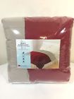 Home Classics Down-alternative Reversible Comforter Queen Full Red Tan New 99 081806331215