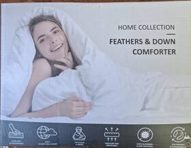 612wq Home Collection Queen White Feathers And Down Cotton Comforter Hypoallergenic