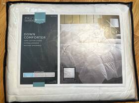 Home Decorators Collection 490621500988 Target Down Comforter 92 Inch X 86 Full Queen White Cotton Duck