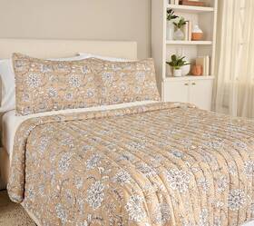 H468453 Home Reflections Harvest Printed Quilt And Shams Comforter Sets C