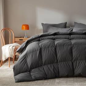 Home Textiles 313034535548 Goose Feather Down Comforter Oversized King Size 100% Organic Cotton Duvet Inser