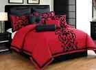Homegoods Mania Luxury 10 Piece Black Red Comforter Set Down Queen Size Bed Bedding Bedroom Home 635833401139