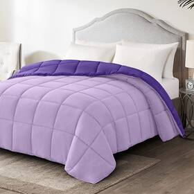 Homelike Moment 445035377353 Twin Comforter Duvet Insert - Purple Down Alternative Bed Comfor