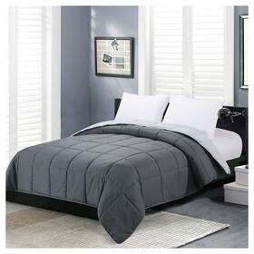 Homelike Moment 643858128665 Comforters Queen Size - Grey Duvet Insert Down Alternative Bed Comforte