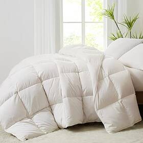 Homemate 774144990335 Goose Feather Down Comforters Duvet Inserts Cal King Size 96 X 104 Inch