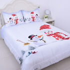 Bd3657749 Homesmart White Digital Printed Microfiber Snowman Comforter Set Of 2 Shams-king