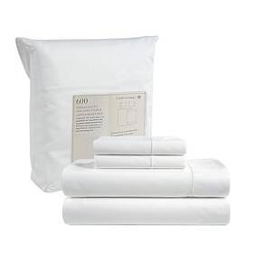 600tcctnsld4pcflss-wht Homespun White Sheets Set Size - 600 Tc Bed 100% Full 01