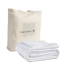 Homespun 810119239488 Soft Blankets King Size 100% Cotton Blanket With / Calking White