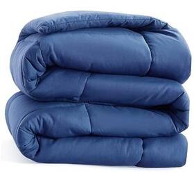 Homespun 840399700118 Bedding Comforters Size - Super Soft Duvet Insert With 8 Tabs King Dark Blue