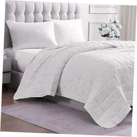 Homespun 840399704925 Blanket - Pre-washed Lightweight Soft Bedding Size All Queen White