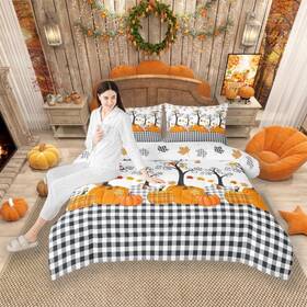 Cls3gyy-bz Homewish Fall Pumpkin Harvest Comforter Set Queen Size Kids Adults Bedroom/country Cot
