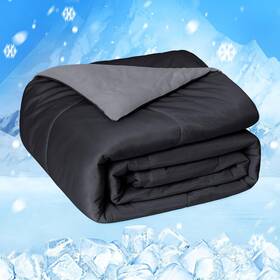 10016-bk90 Homfine Cooling Comforter Japanese Queen 90 Inch X90 Black