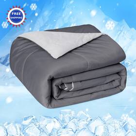 10016-g108hb1 Homfine Cooling Comforter King Size Grey Summer Blanket Hot Sleepers