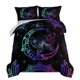 B0cbp1d82k Hosima Butterfly Comforter Set 3piece 2 Pillowcasesblack