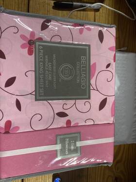 133024 Hotel 5th Ave Belliagio Collection King Sheet Set Pink Collect
