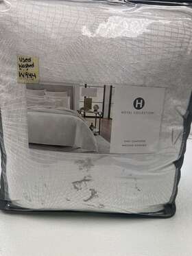 Hotel Collection 100138016kg Diamond Lattice King Comforter Preowned With Defects