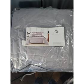 100168813fq Hotel Collection Linen Blend 3pc King Comforter Set Grey New Sealed Bag